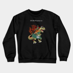 Clanosaurus Rex DUBLINsaurus Plaid Dublin Irish Ireland Family Tartan Crewneck Sweatshirt